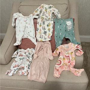 Preemie baby girl onesies/gowns